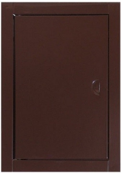 картинка 2525 ЛПВ коричневый люк-дверца пластик с фланцем от магазина Модуль